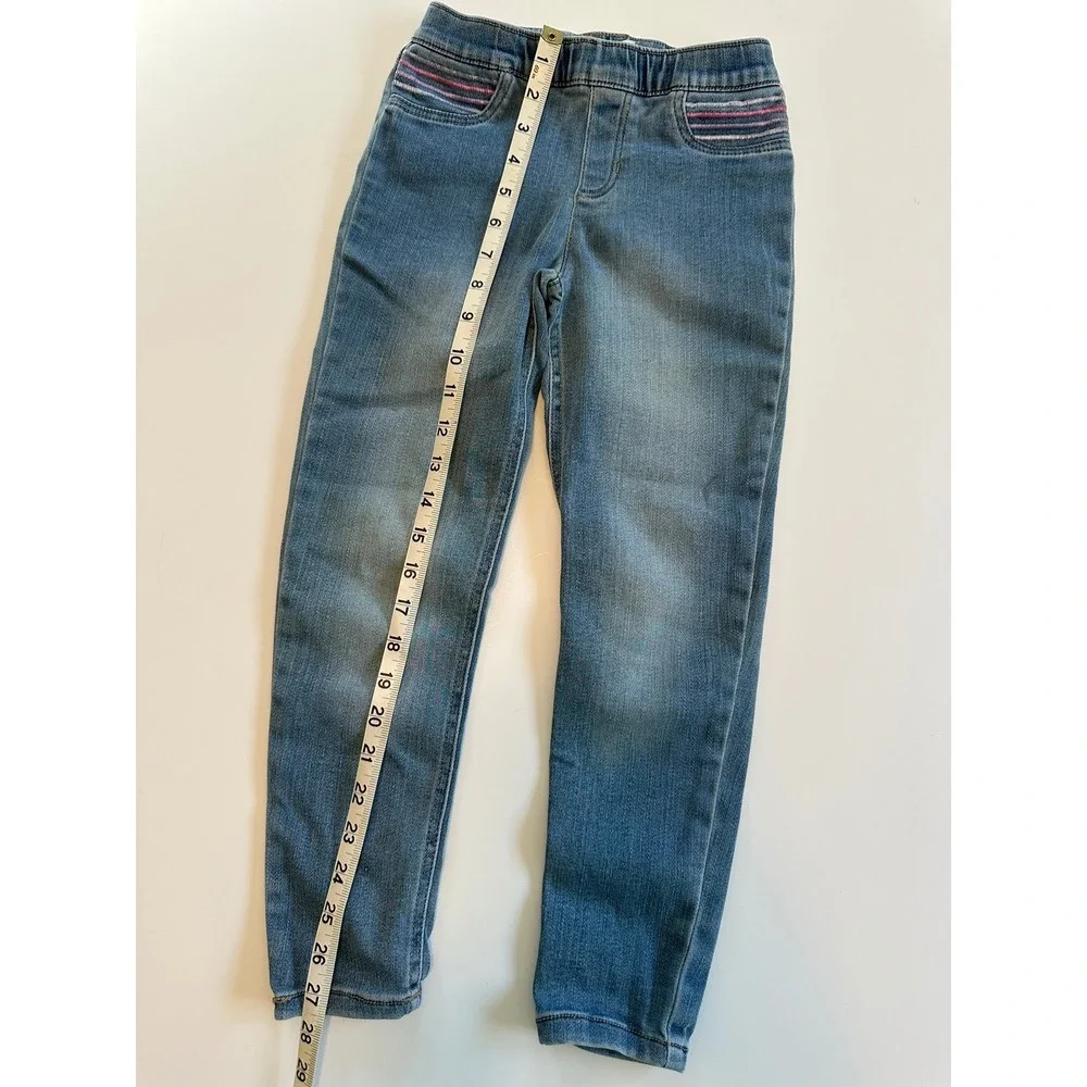 Carters Girls‎ Blue Denim Jeggings Stretch Pull On Pants Slim Fit Size 7